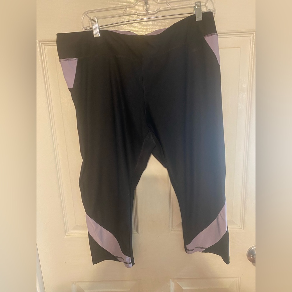 Avia Women's Black Capris with Purple Details